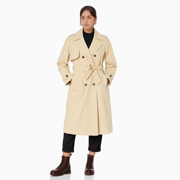 The Drop Women's Noa Trench Coat Beige Size S NWT  Classic - Picture 1 of 3